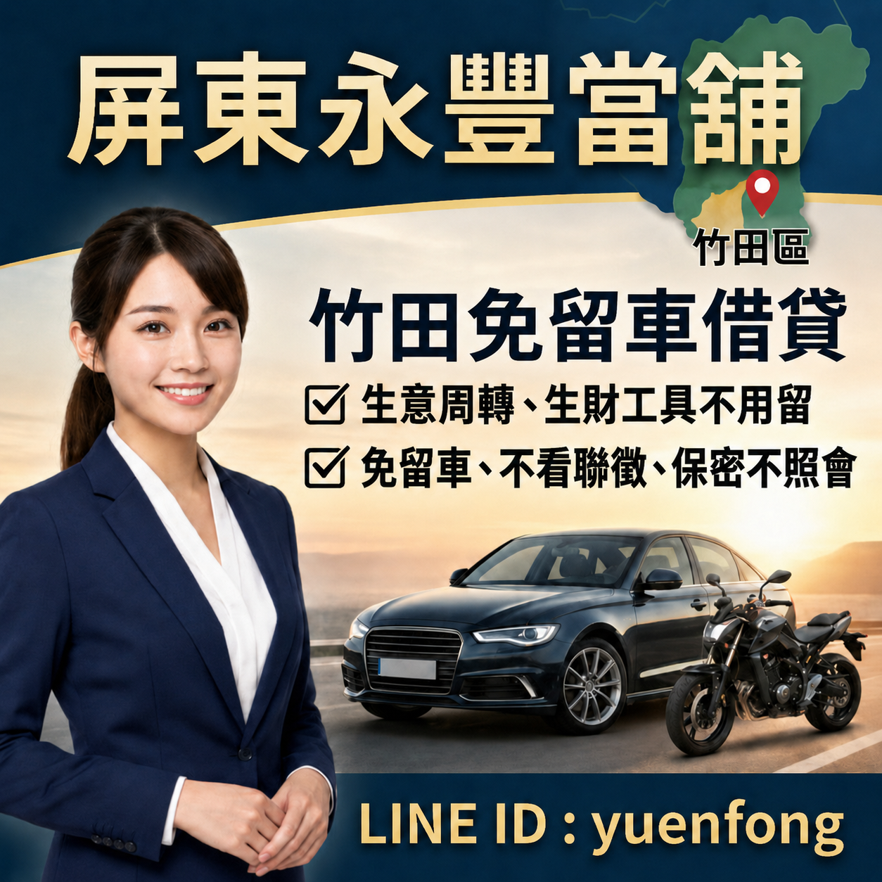 竹田借錢推薦-永豐當舖手機LINE線上諮詢快速領現
