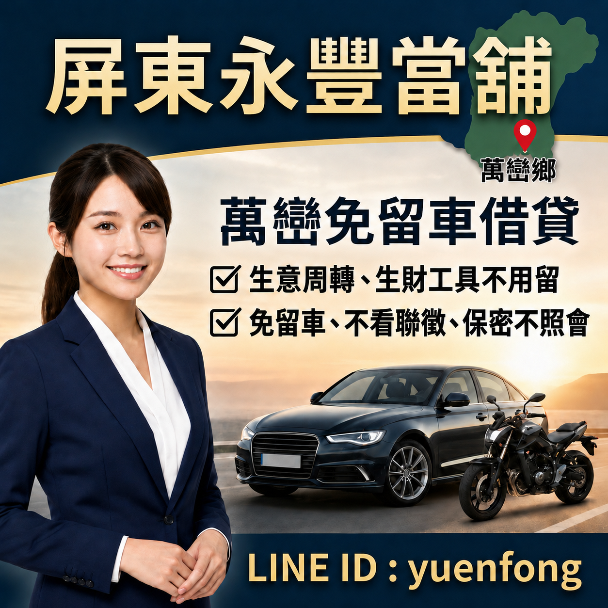 萬巒借錢推薦-永豐當舖手機LINE線上諮詢快速領現