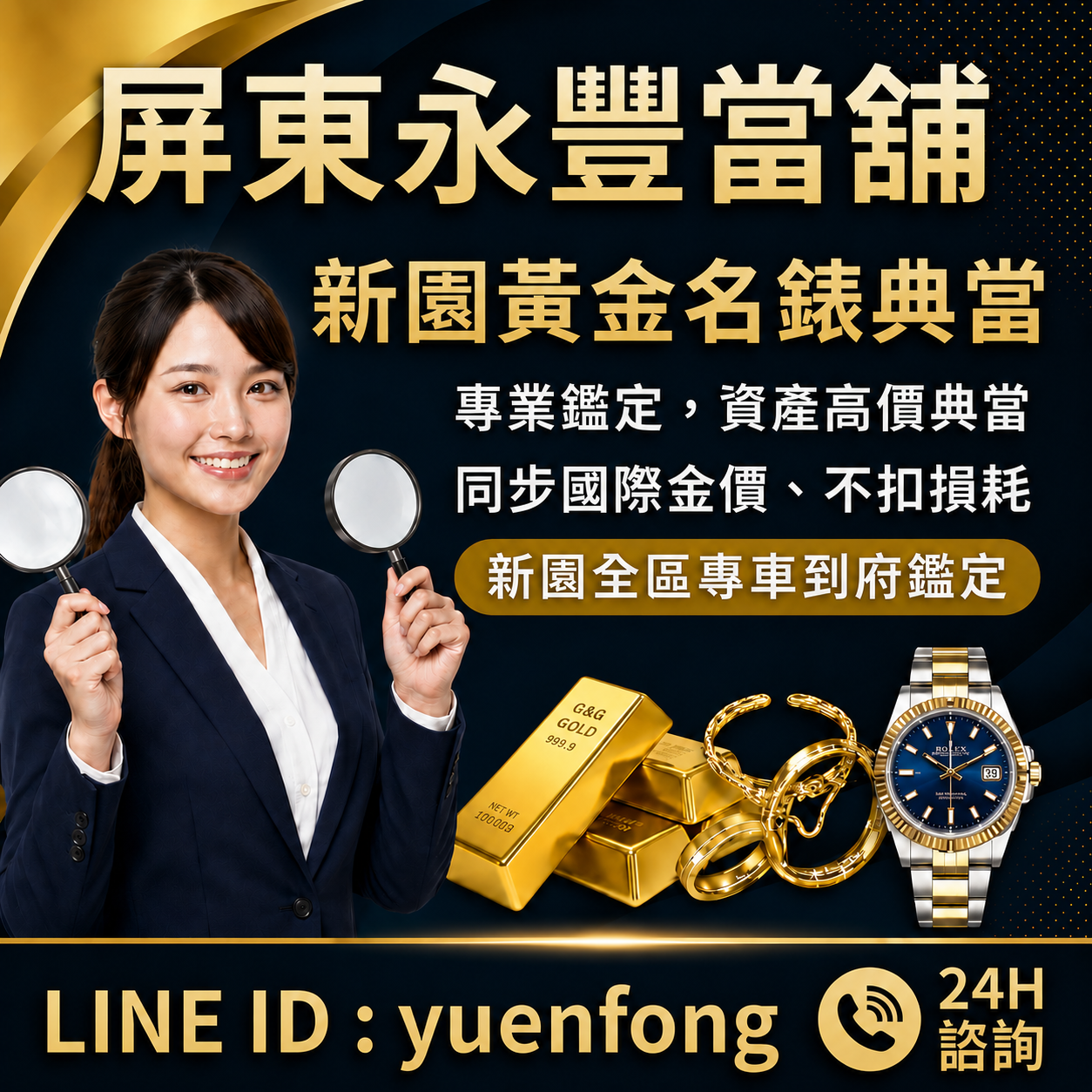 新園賣黃金, 新園名錶回收, 新園K金回收, 新園當舖推薦, 新園急用現金