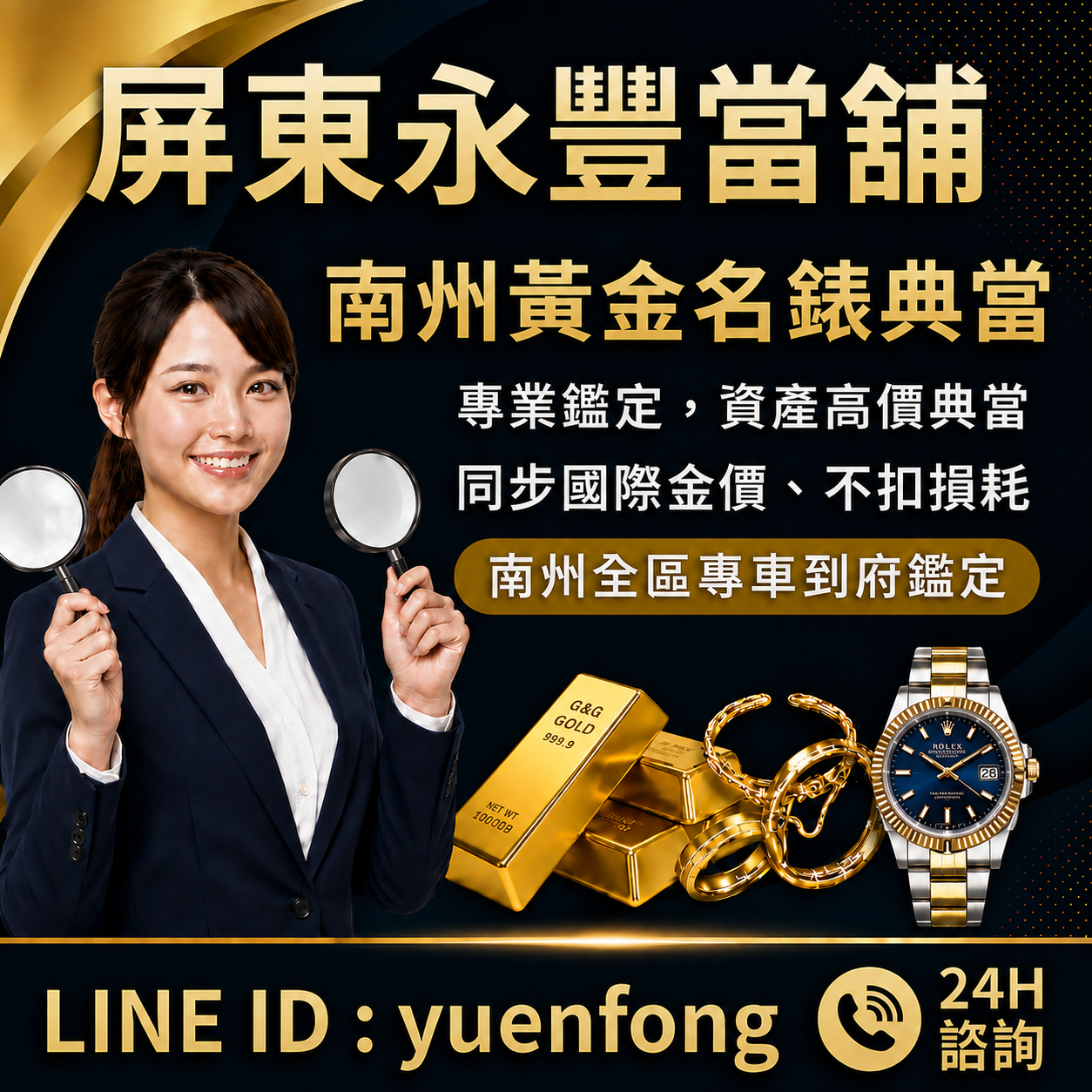 南州賣黃金, 南州名錶回收, 南州K金回收, 南州當舖推薦, 南州急用現金