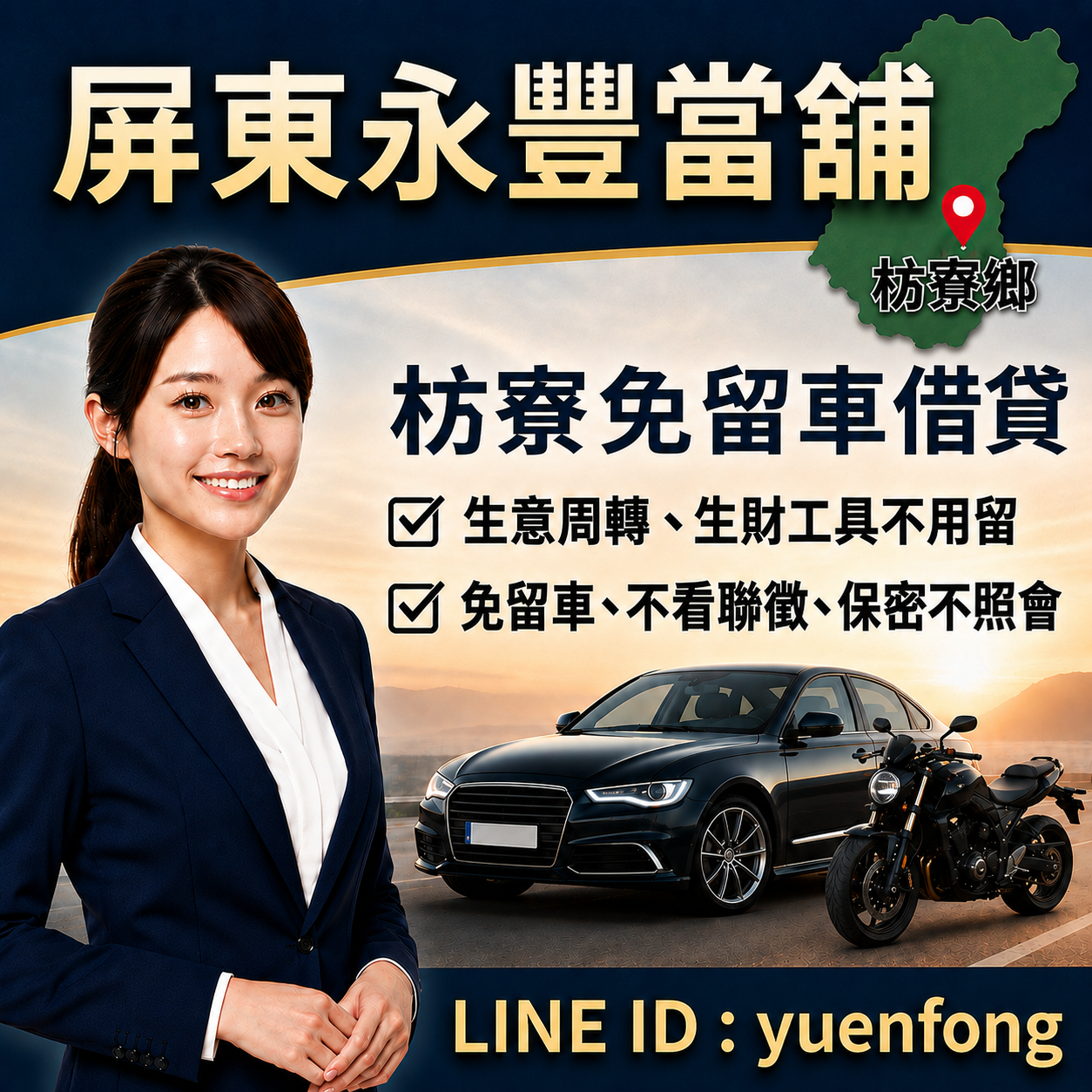 枋寮借錢推薦-永豐當舖手機LINE線上諮詢快速領現