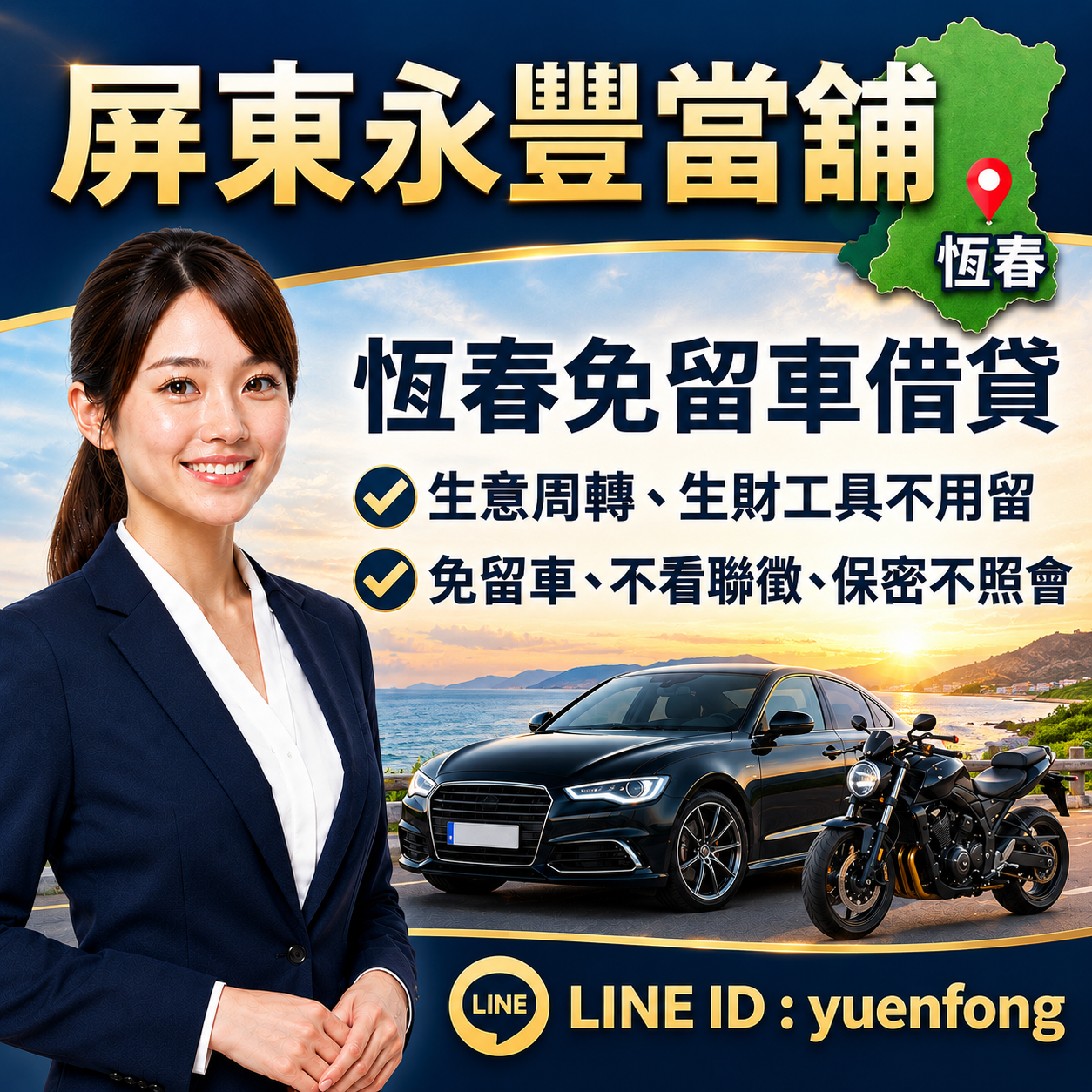 恆春借錢推薦-永豐當舖手機LINE線上諮詢快速領現